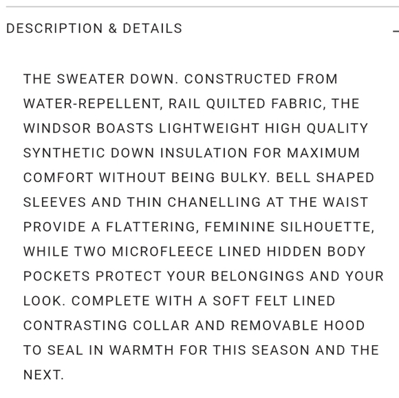 WINDSOR QUILTED SYNTHETIC DOWN - Picture 7 of 8